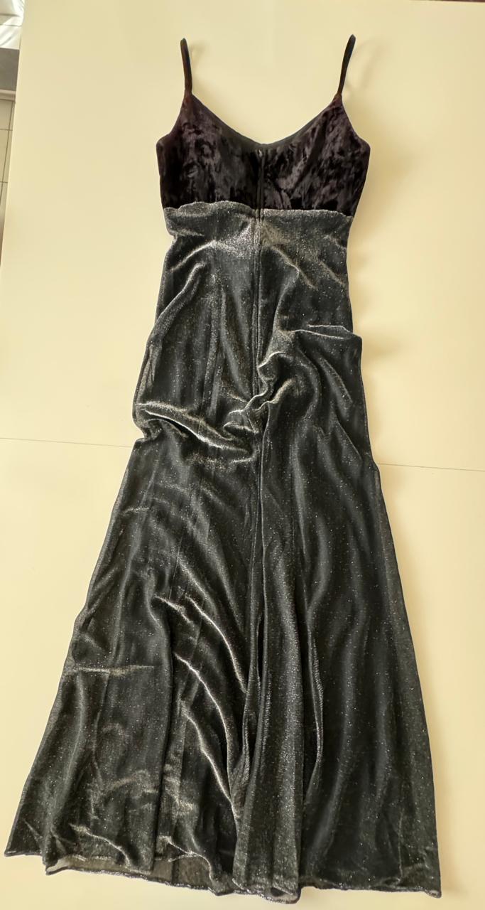 Vestido de fiesta con falda plateada, Talla 5/6, M, Mujer