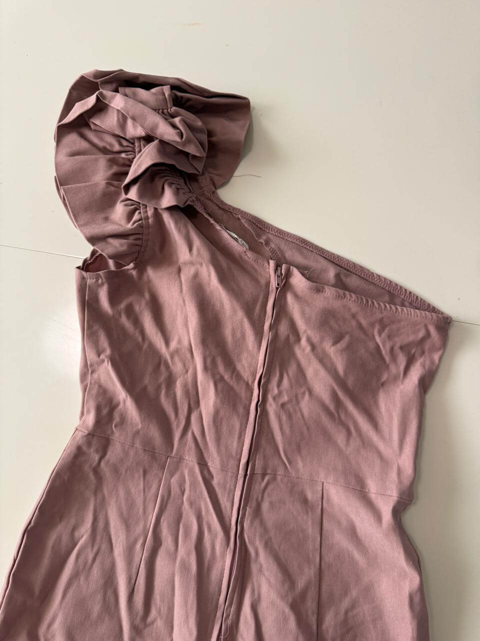 Vestido 1 hombro rosa, Talla M, Mujer