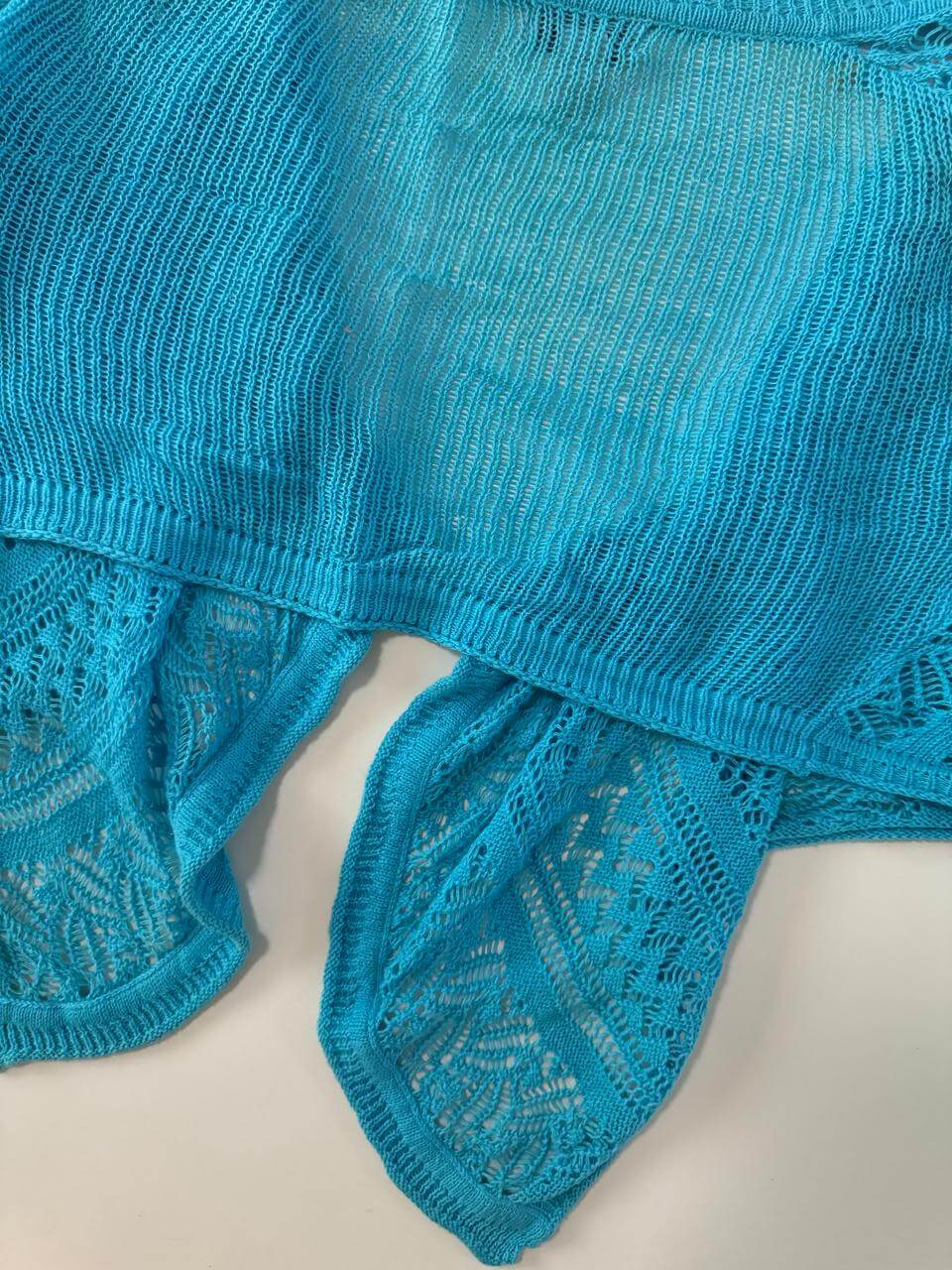 Bolero tejido turquesa, Talla M, Mujer