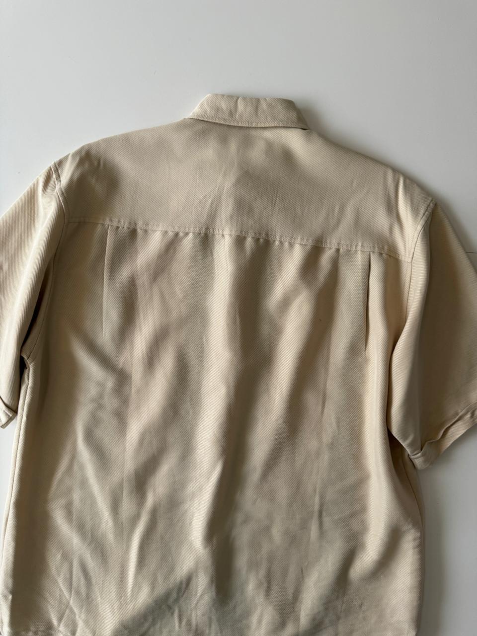Camisa guayabera beige, Talla M, Hombre