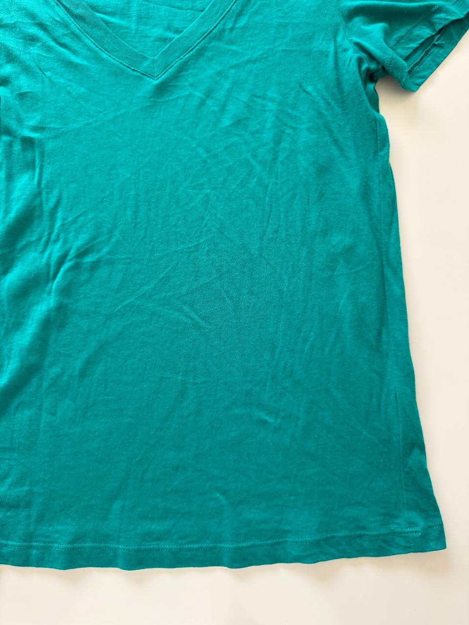 Playera basica verde, Talla S, Mujer