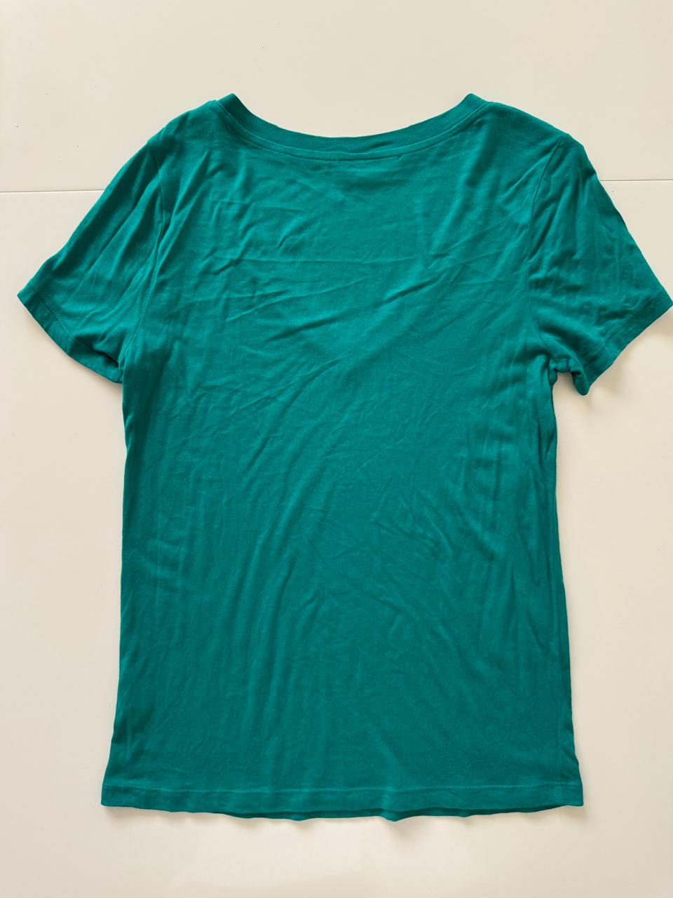 Playera basica verde, Talla S, Mujer