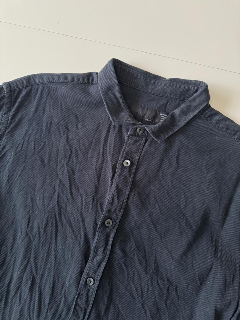 Camisa de corduroy negra, Talla S, Hombre
