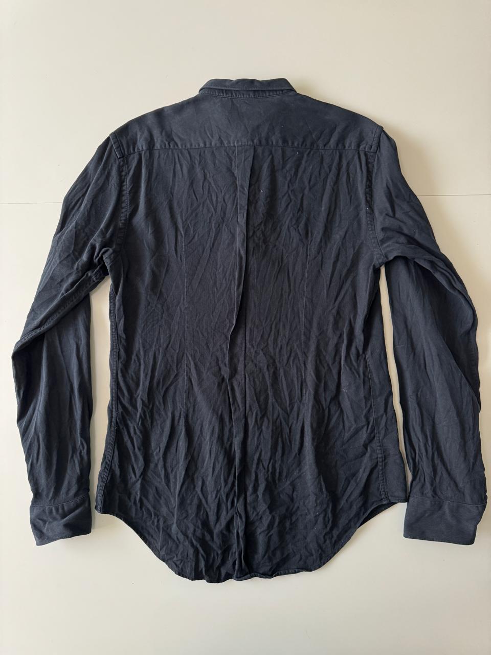Camisa de corduroy negra, Talla S, Hombre