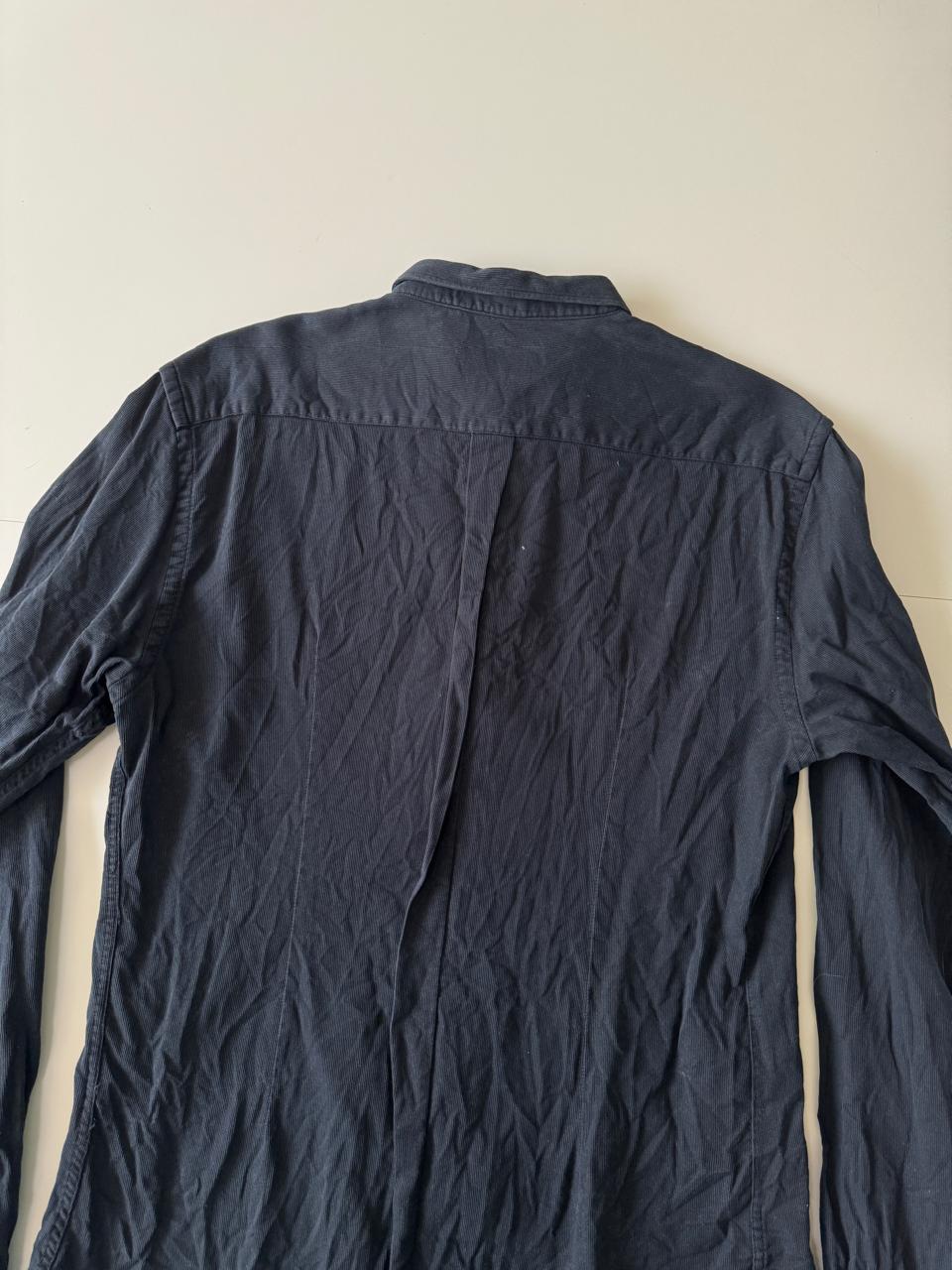 Camisa de corduroy negra, Talla S, Hombre