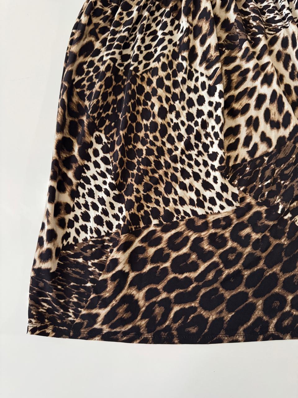 Vestido de animal print, Talla S, Mujer, Laundry by Design