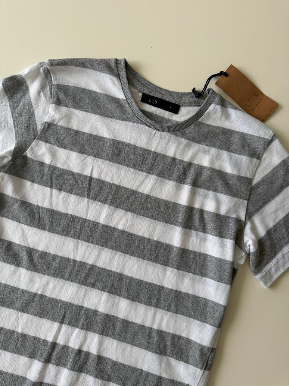 Playera de punto a rayas, Talla M, Hombre