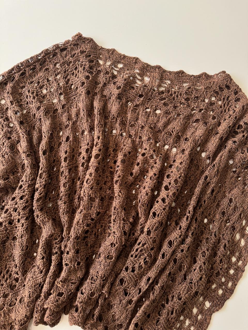 Poncho tejido, Talla XL, Mujer