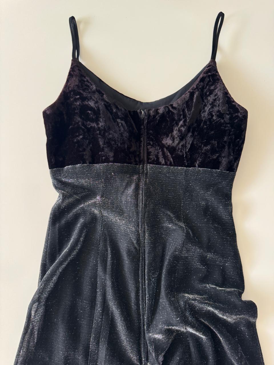Vestido de fiesta con falda plateada, Talla 5/6, M, Mujer