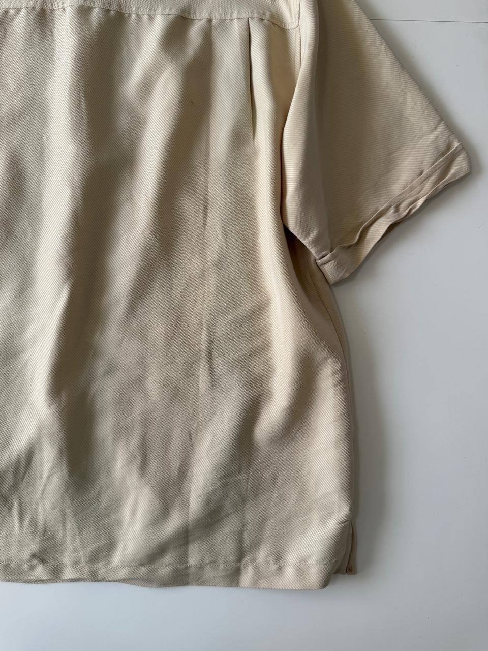 Camisa guayabera beige, Talla M, Hombre