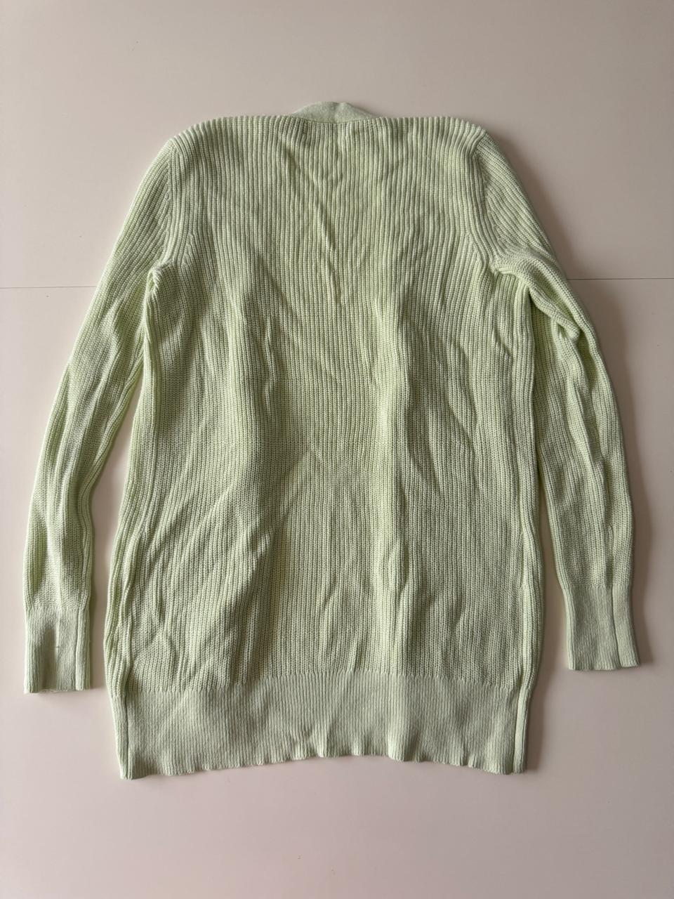 Sweter camisero verde pastel, Talla M, Mujer