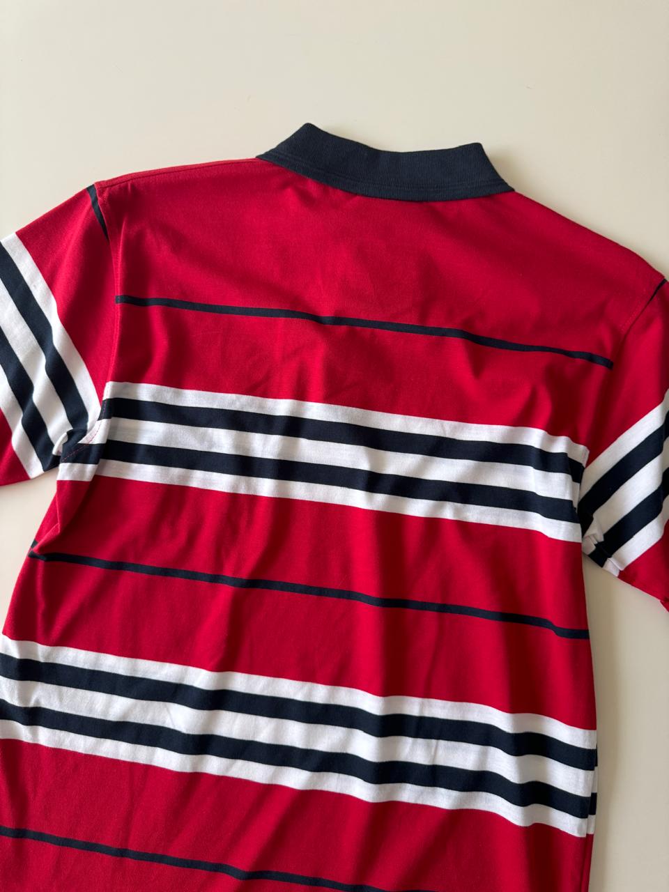 Polo roja de rayas, Talla M, Hombre