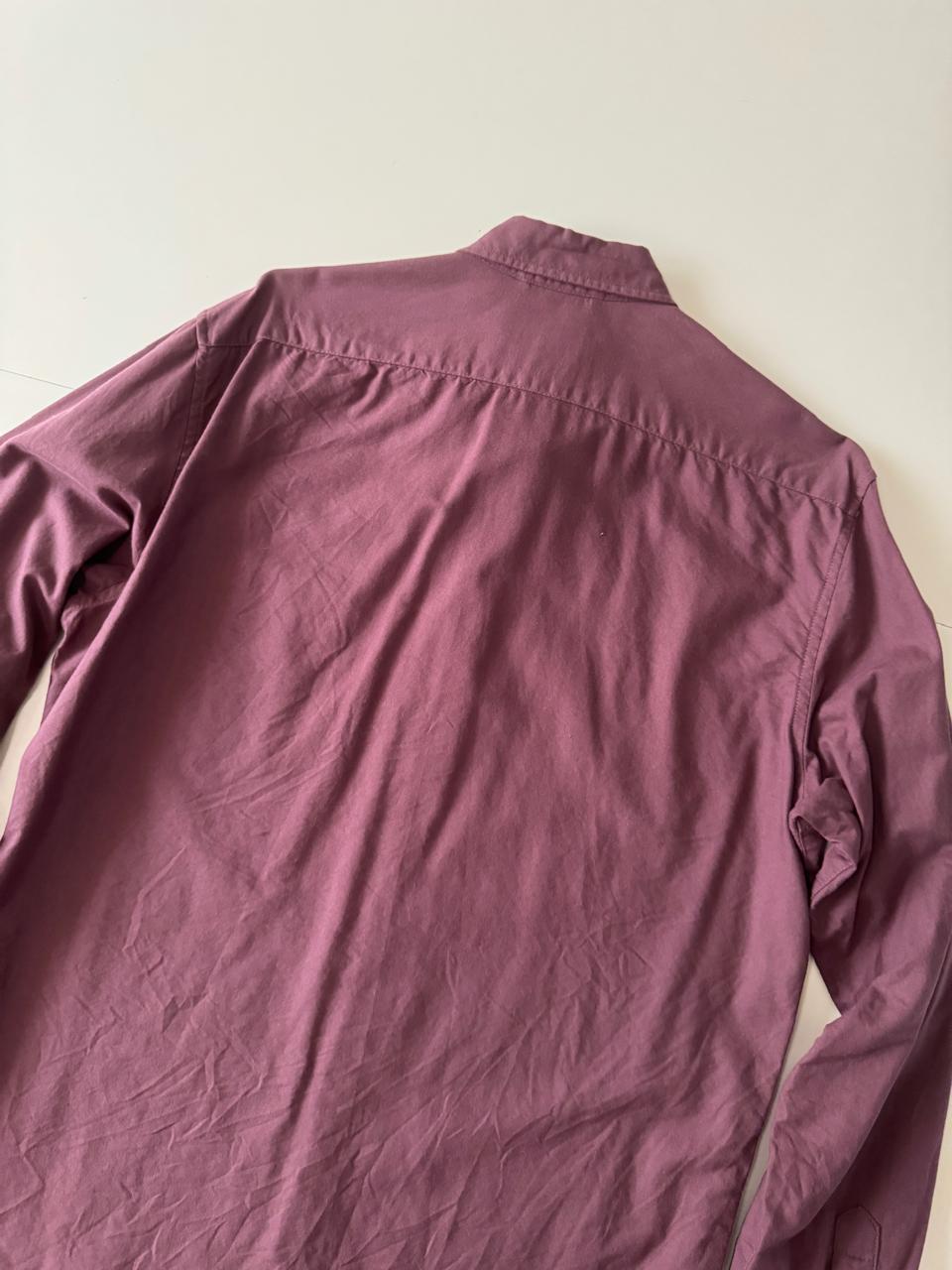 Camisa color vino, Talla M, Hombre