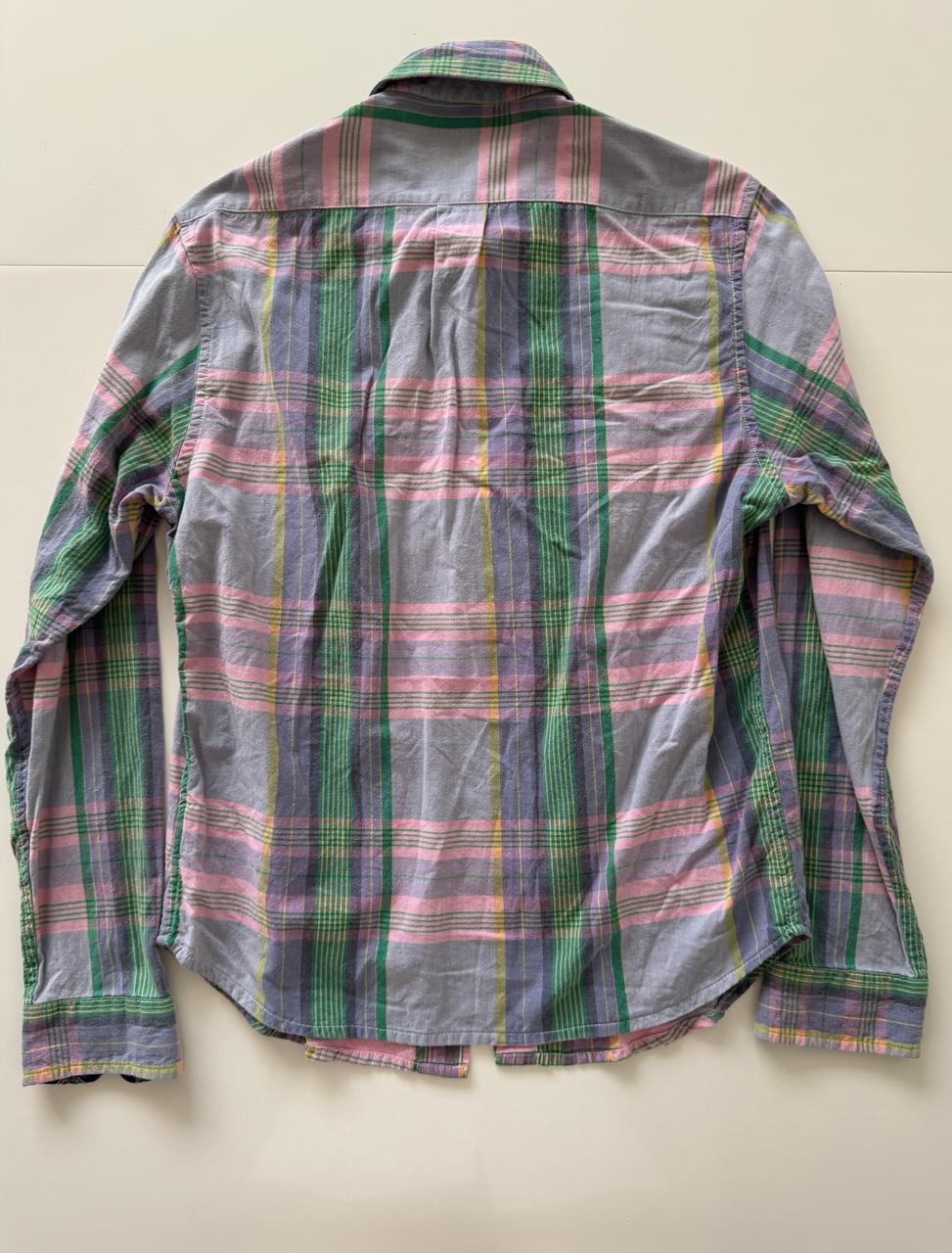 Camisa cuadros 100% algodón, Talla S, Mujer