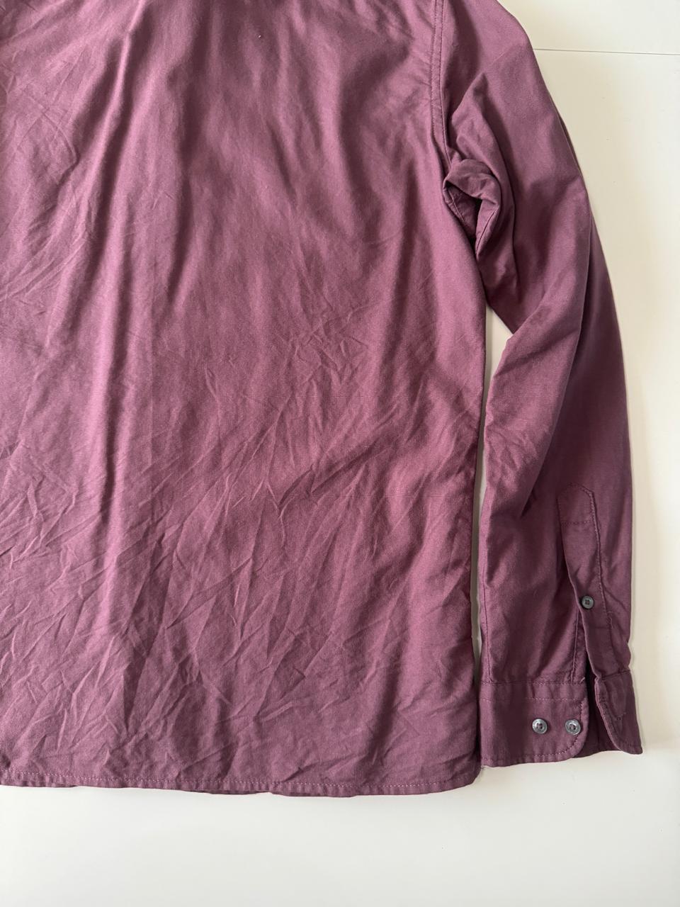 Camisa color vino, Talla M, Hombre