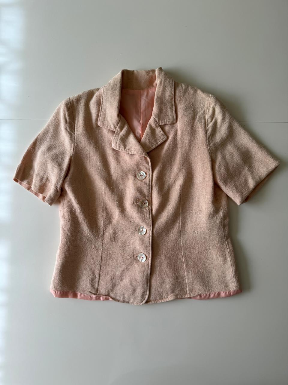 Cordinado salmón, Talla S, Mujer