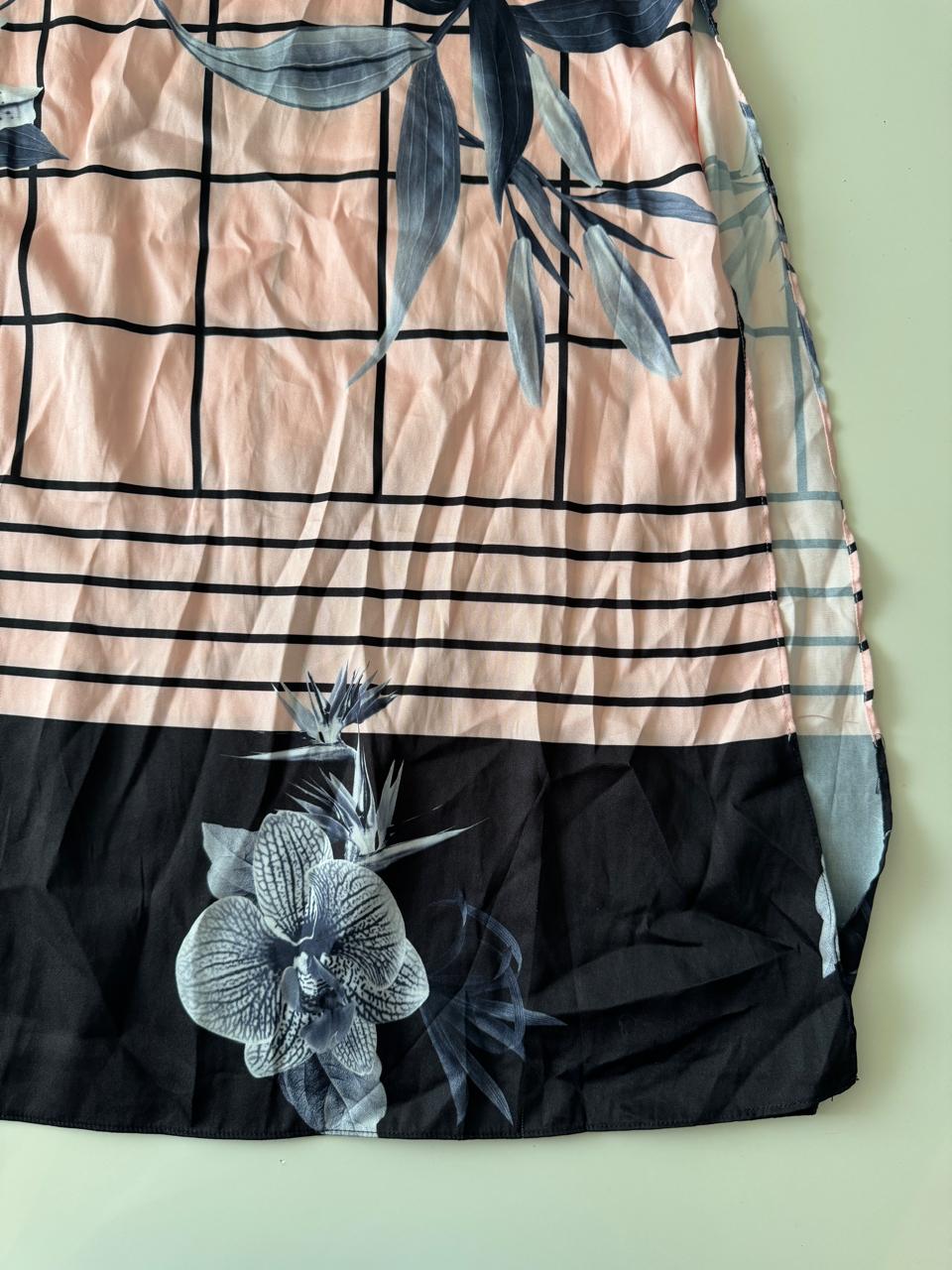 Vestido halter estampado, Talla S, Mujer