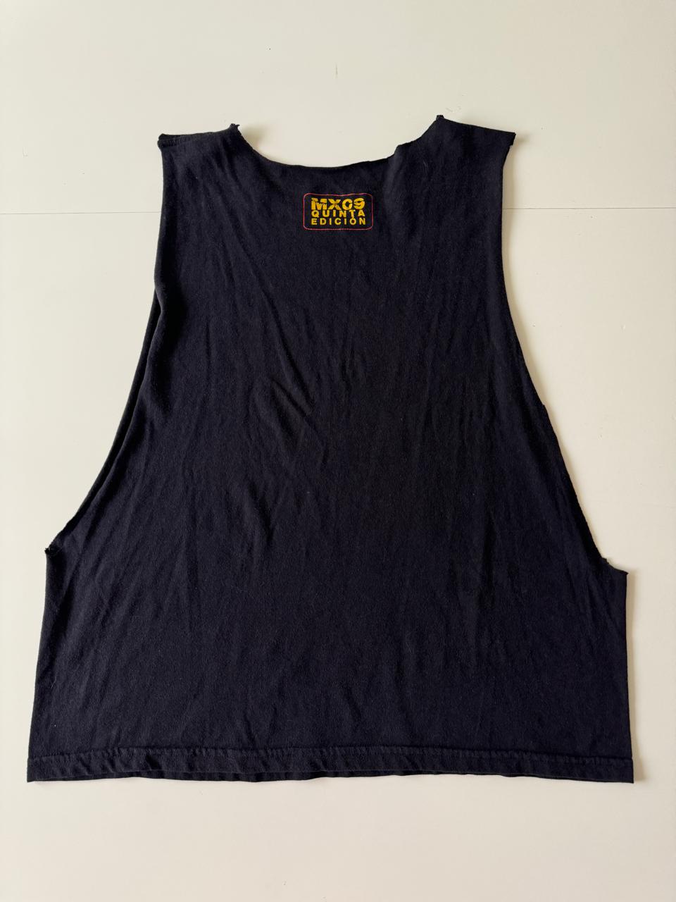 Playera sin mangas negra, Talla L, Hombre