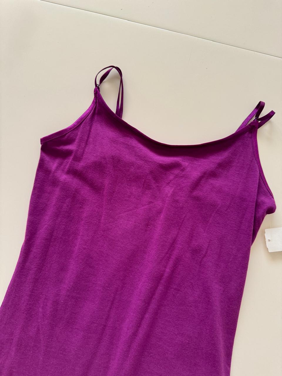 Tank tirantes basica morada, Talla S, Mujer