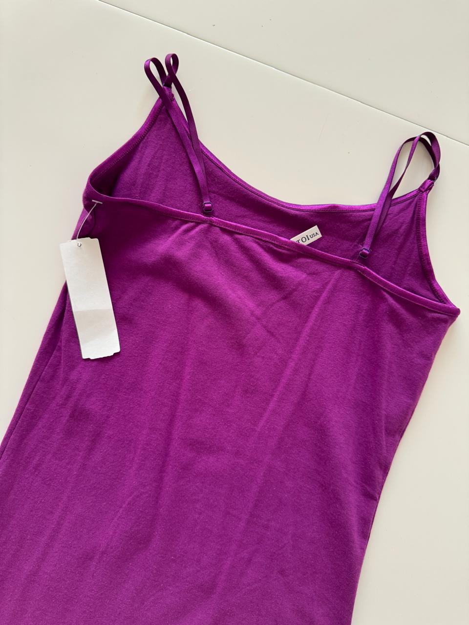 Tank tirantes basica morada, Talla S, Mujer
