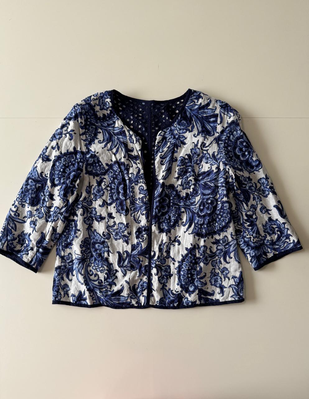 Chaqueta de lino, doble vista, Talla L, Mujer
