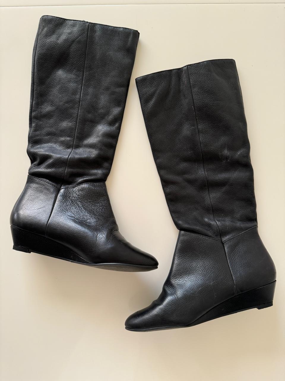 Botas de piel 80teras, Talla 7.5 Usa, 4.5Mx, Mujer