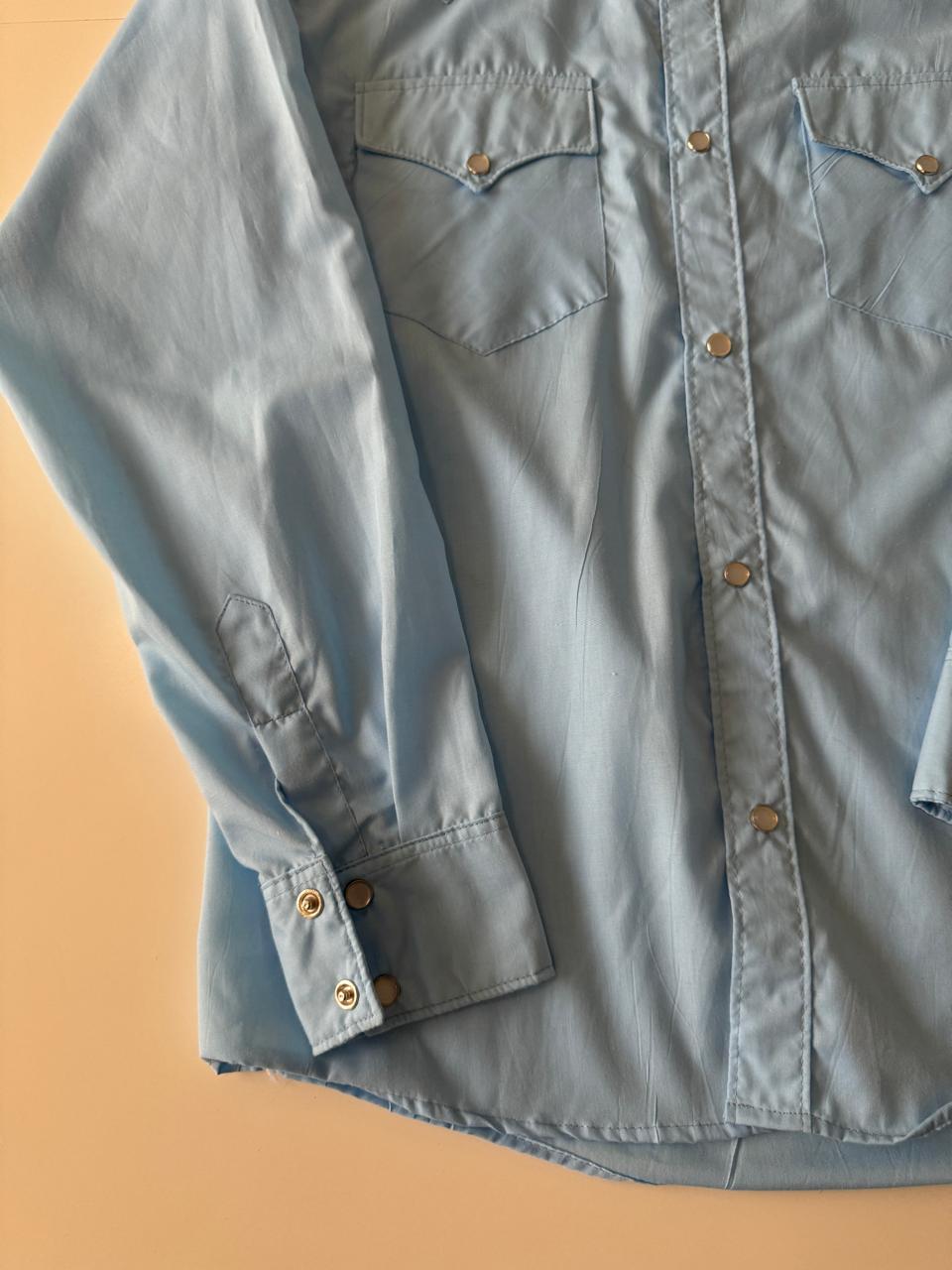 Camisa vaquera celeste, Talla 36, S, Hombre