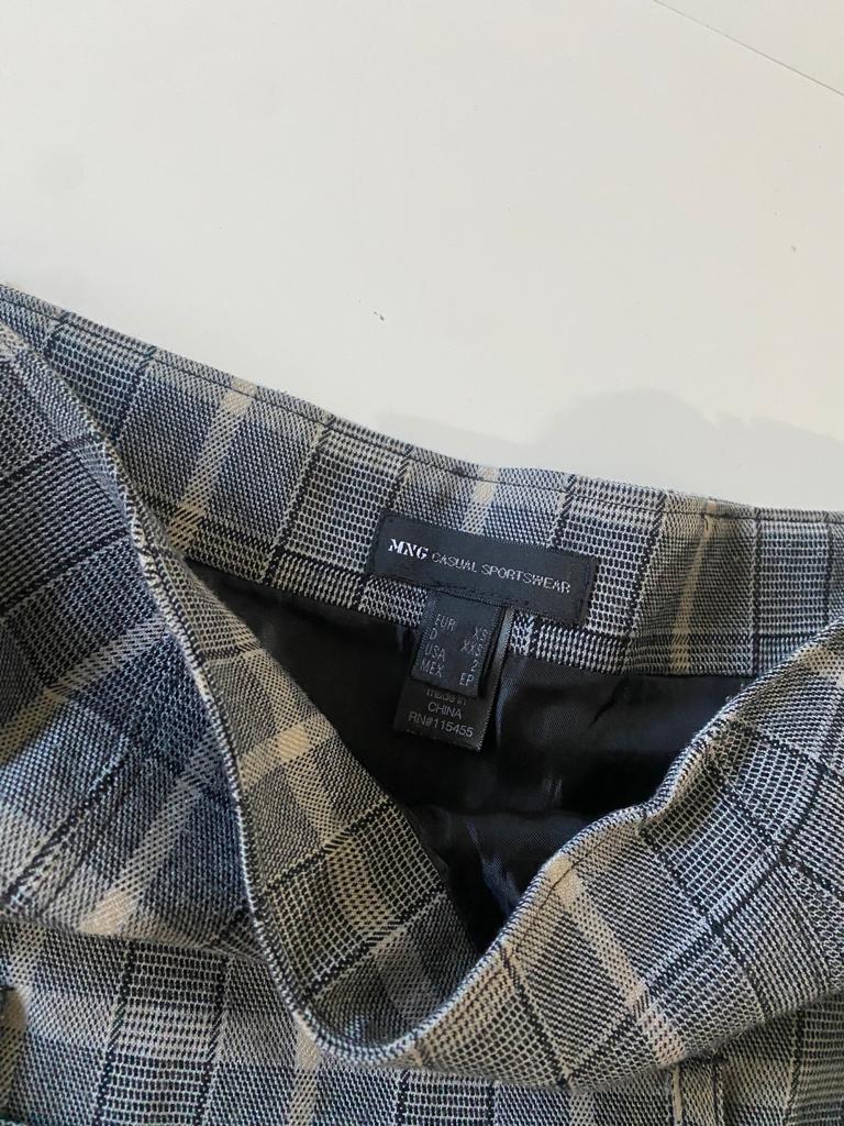 Vestido strapless de cuadros, Talla XS, Mujer