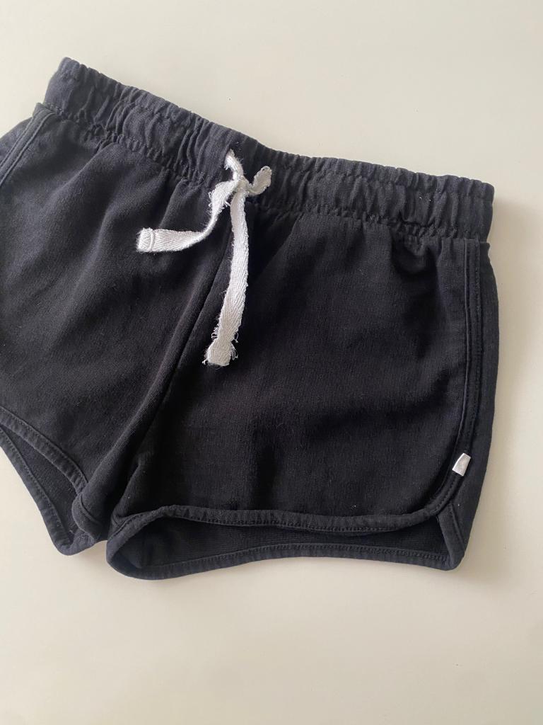Shorts deportivos negros, Talla 7-8 años, Niña