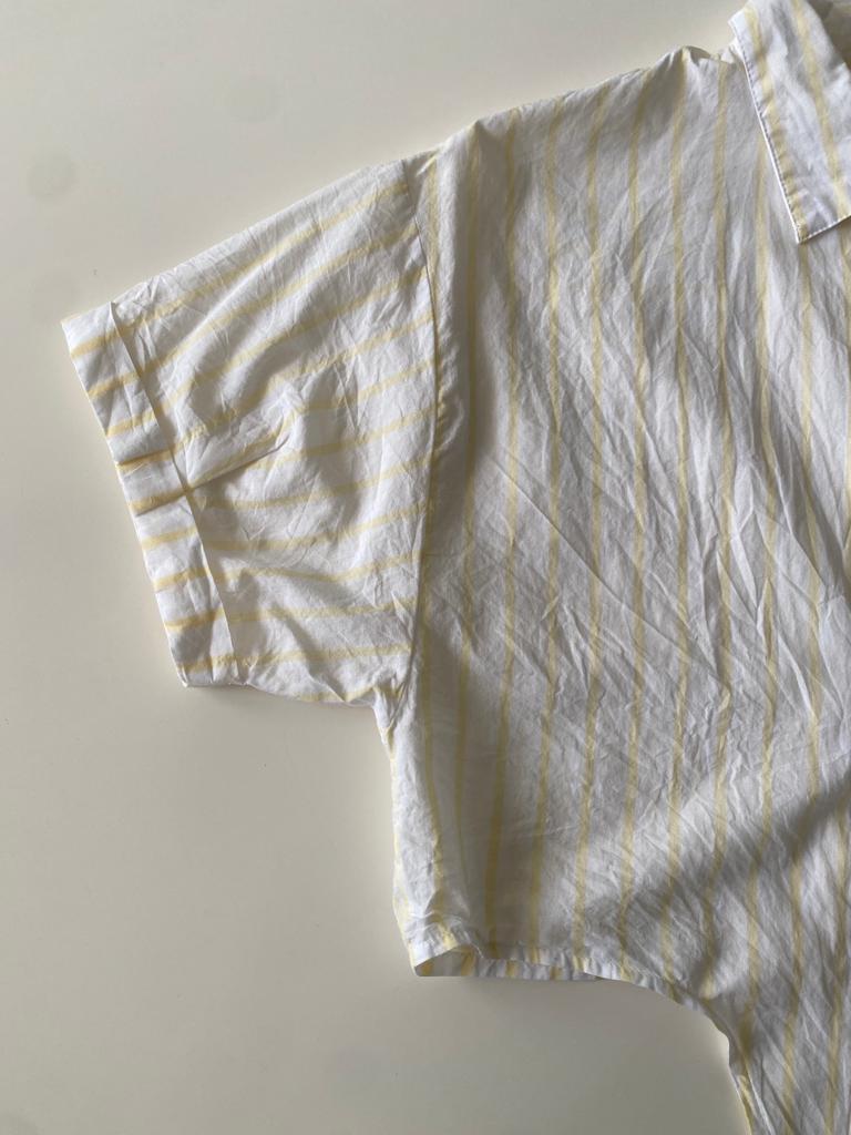 Camisa a rayas, crop, Talla XS, 24, Mujer