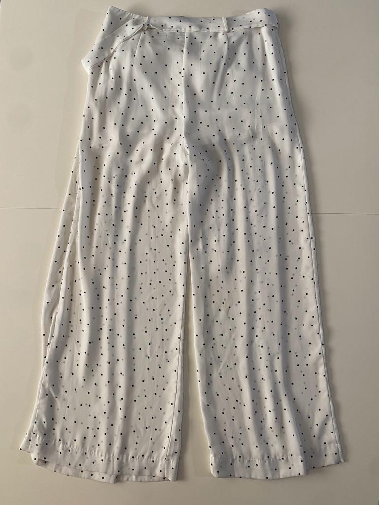 Pantalones anchos de lunares, Talla L, Mujer