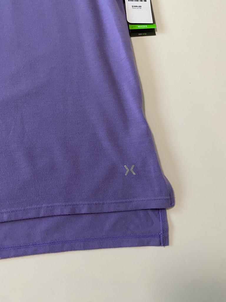 Playera deportiva morada, Talla M, Mujer