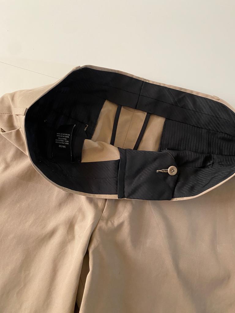 Pantalones de vestir beige, Talla 34x32, Hombre