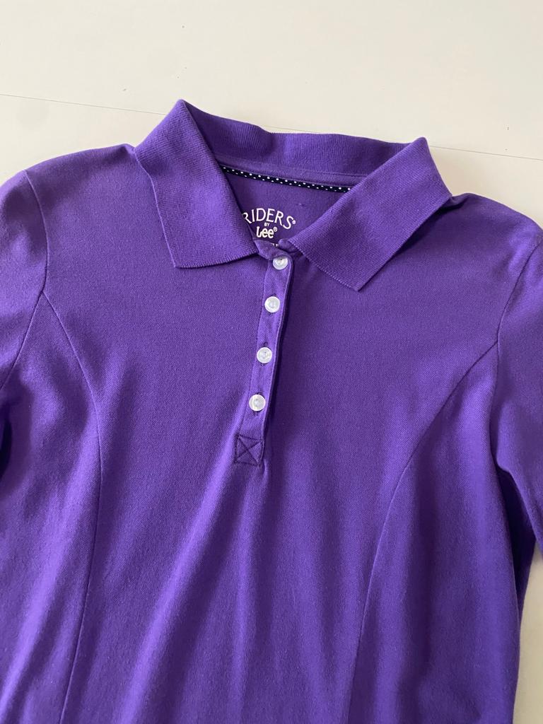 Polo morada, Talla M, Mujer