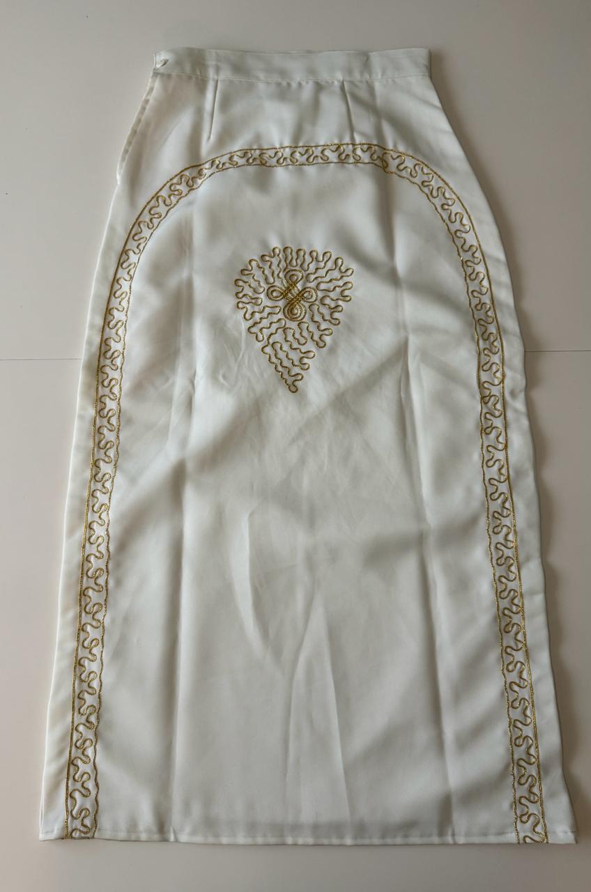 Traje 3 piezas charro beige, Talla M, Mujer