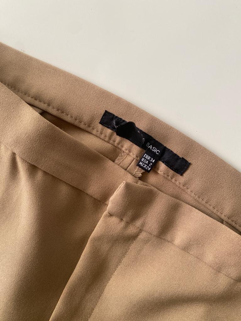 Pantalones de vestir beige, Talla 24Mx, 2Usa, Mujer
