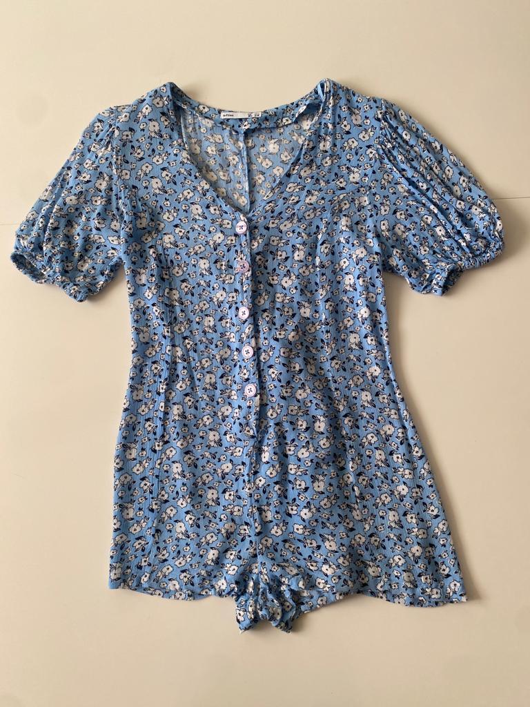 Jumper celeste estampado, Talla XS, Mujer