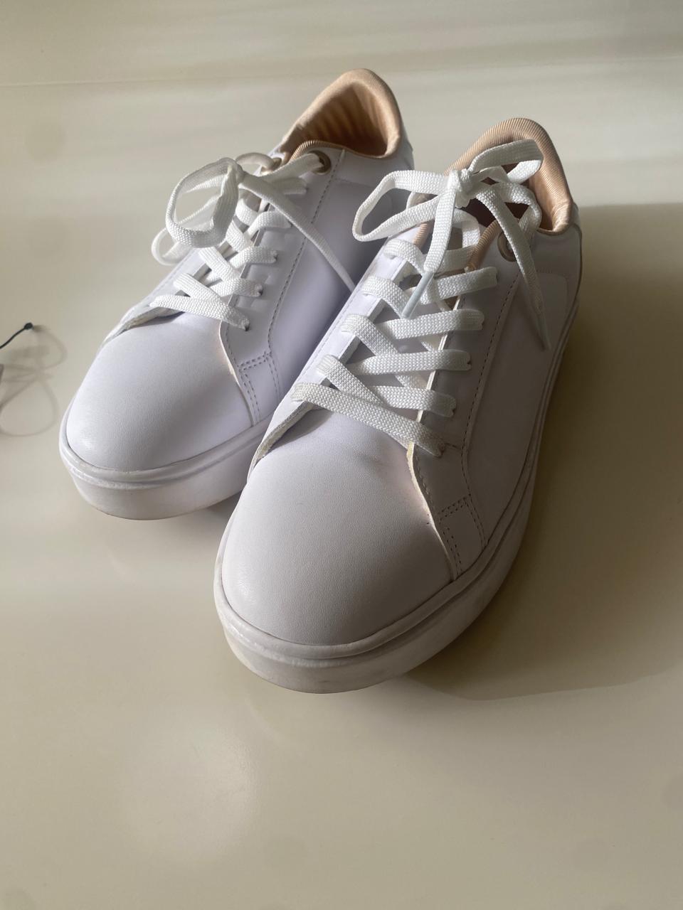 Tenis blancos, Talla 25Mx, Mujer
