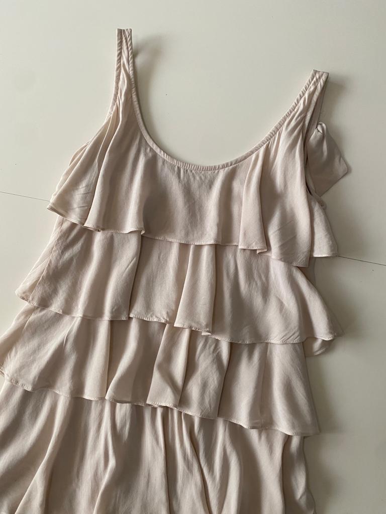 Vestido beige, Talla S, Mujer