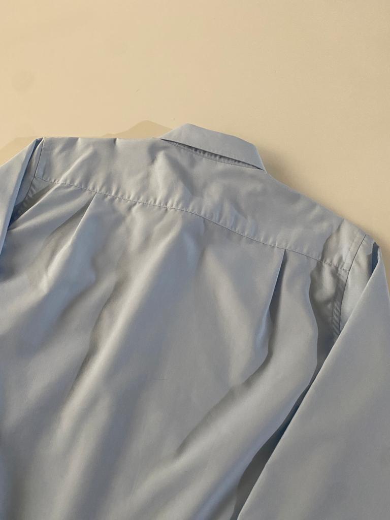 Camisa de vestir celeste, Talla 16 cuello, manga 2-3, Hombre