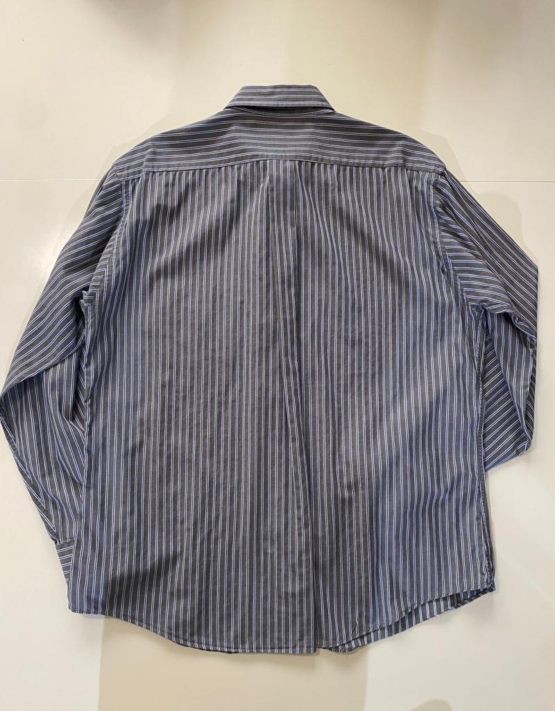 Camisa de rayas gris, Talla L, Hombre