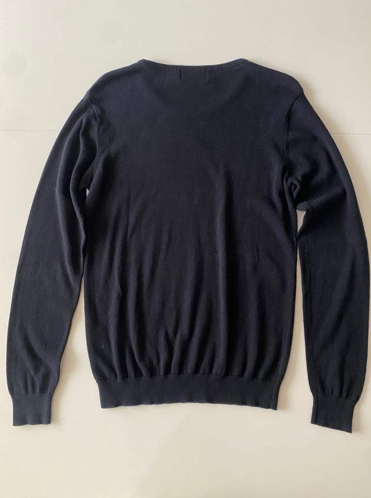 Cardigan negro 100% algodon, Talla M, Hombre