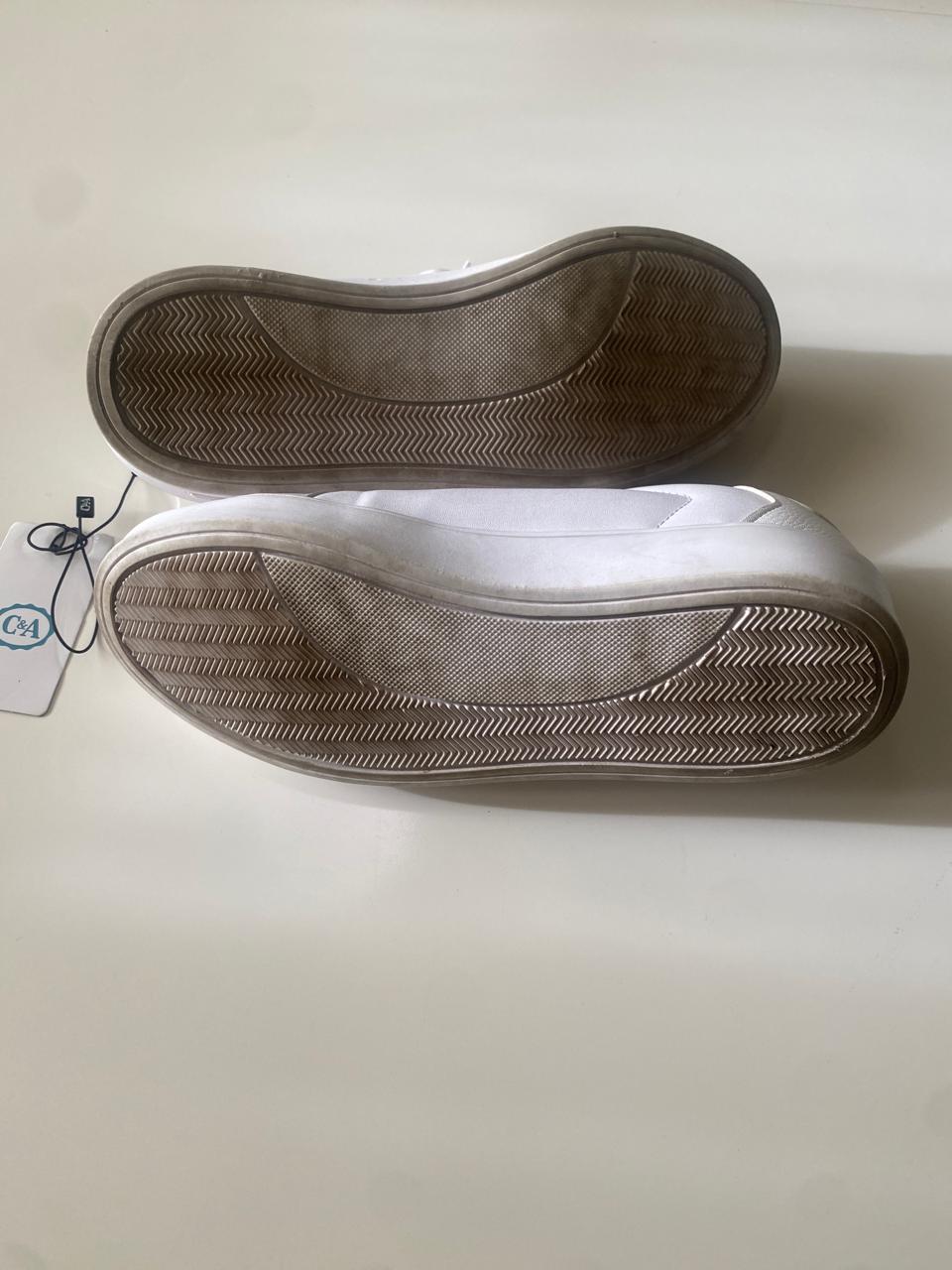 Tenis blancos, Talla 25Mx, Mujer