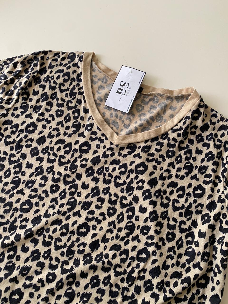 Playera animal print, Talla XL, Mujer