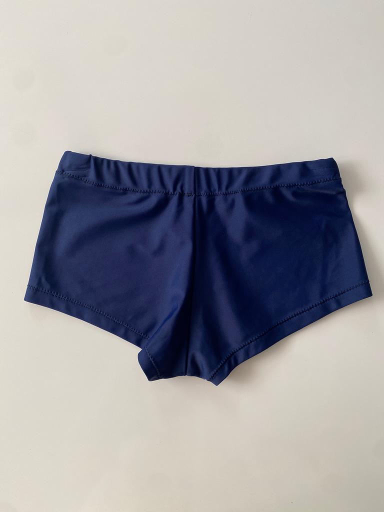 Hot pants azul marino de lycra, Talla XS, Mujer