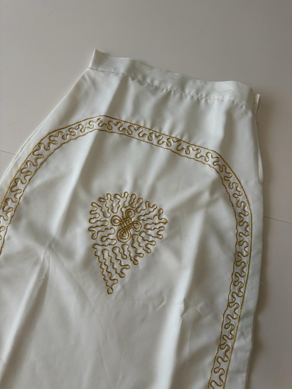 Traje 3 piezas charro beige, Talla M, Mujer