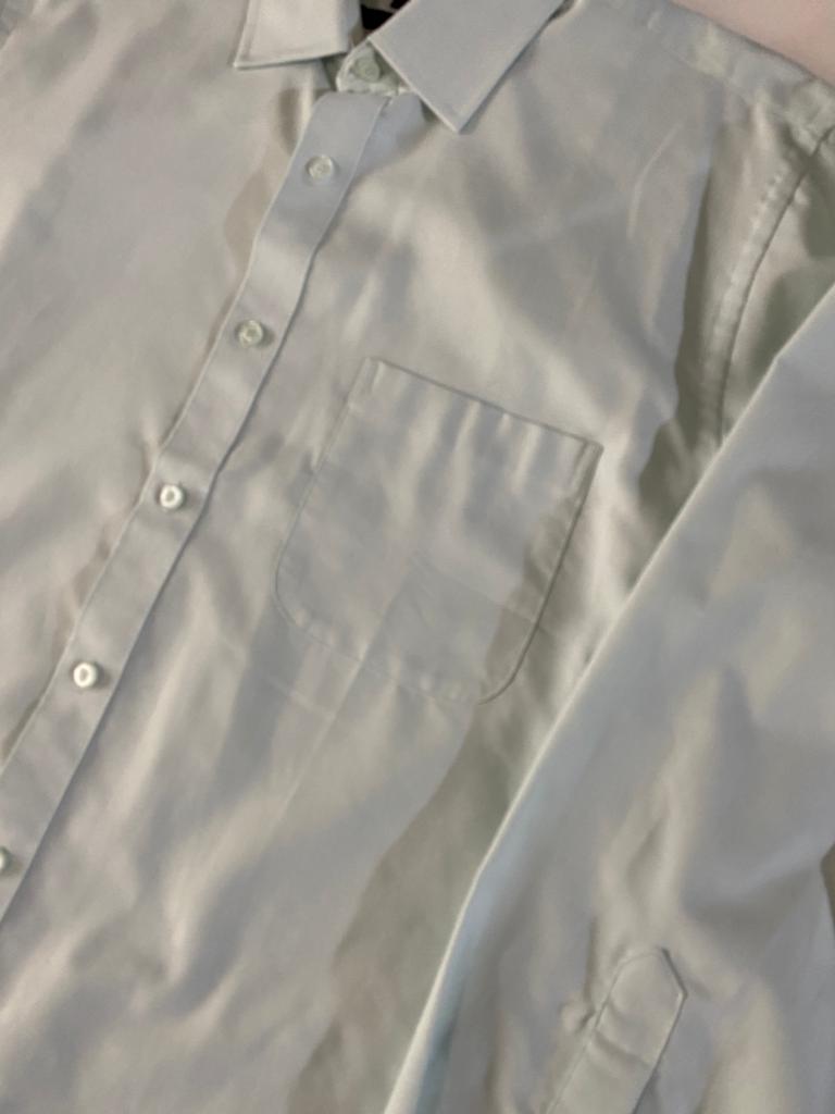 Camisa de vestir verde menta, Talla 16 cuello, 2-3 manga, Hombre