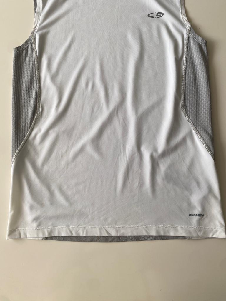 Playera deportiva blanca, Talla S, Hombre