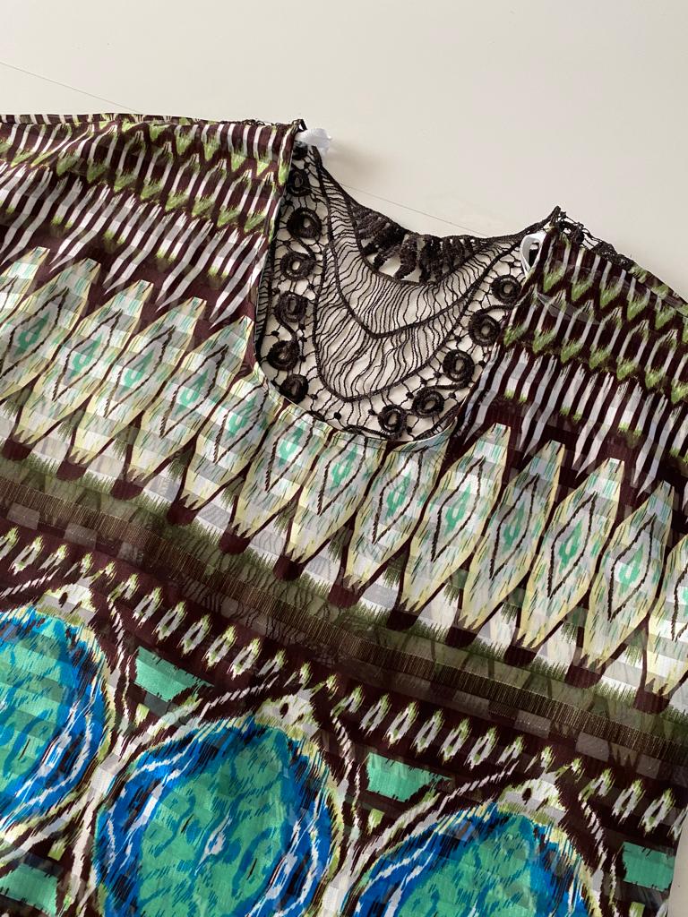 Blusa traslucida, Talla M, Mujer