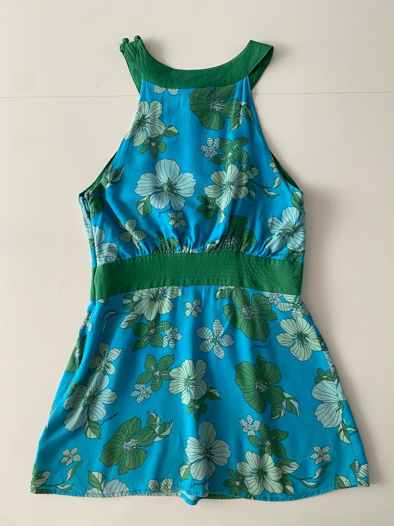 Blusa halter estampada, Talla S, Mujer